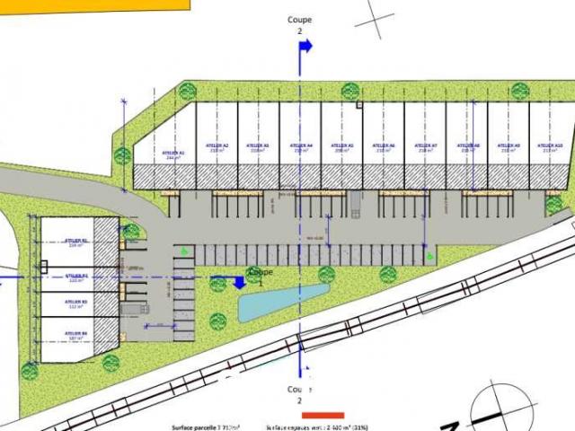Locaux d'activités A VENDRE OU A LOUER - CREMIEU - 3 592 m²